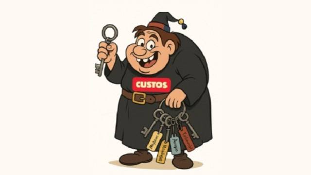 Ο Custos, ο κλειδοκράτορας του Escape Room, με τα κλειδιά των δωματίων